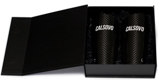 CALSOVO | Scheenbeschermers | Combo Pack | Carbon | Bescherming | Voetbal | L (19,5 cm)