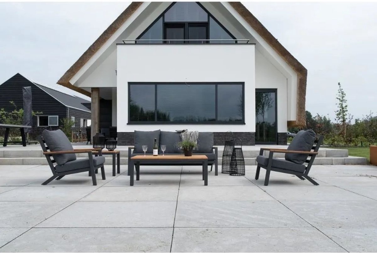 Lesli Living Salon lounge Donnan - aluminium - gris