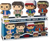 Funko Pop! 4 Pack - 8-BIT Stranger Things 'Eleven with Eggos / Mike / Dustin / Lucas' Exclusive Rare grail