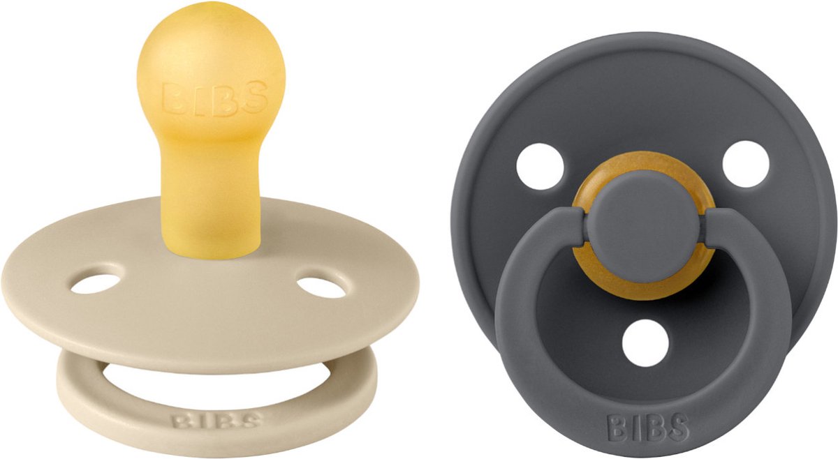 Goedkoopste BiBs Fopspeen Vanilla / Iron 0-6 Mnd 2 Stuks