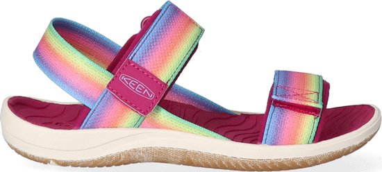 KEEN Uniseks kinderen Elle Backstrap sandalen met riem achter, Brindle Star White, 24 EU