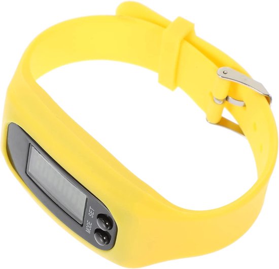 Podomètre Triple J® - Tracker d'Activité - Bracelet Compteur de Pas - Jaune  | bol.com