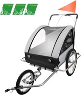 Deal Premium Active 3-in-1 Kinderfietskar Fietsbagage Veilig & Comfortabel Vervoer - Geschikt voor 2 Kinderen