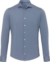 Pure - The Functional Shirt Grijs Blauw - Heren - Maat 43 - Slim-fit