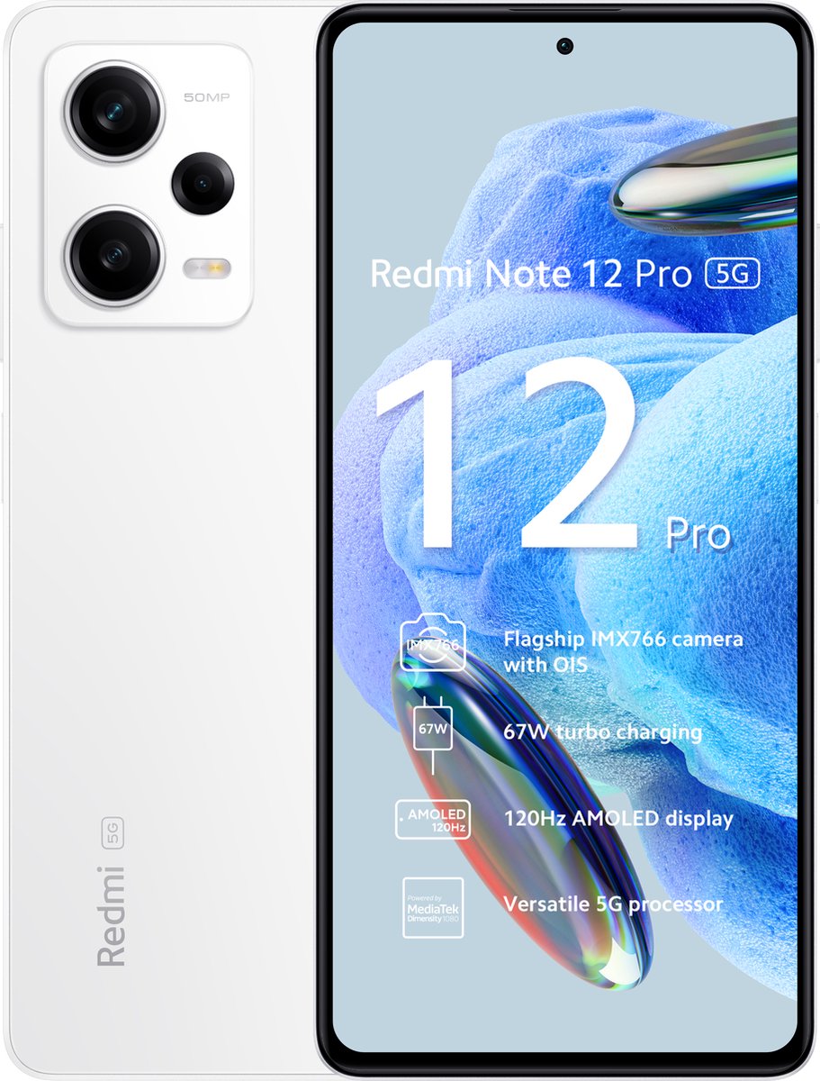 Xiaomi Redmi Note 12 Pro 5G - 6/128GB - Polar White