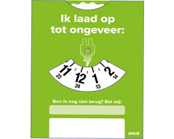 Pickup Parkeerschijf electrische auto opladen resterende laadtijd - 11x15 cm