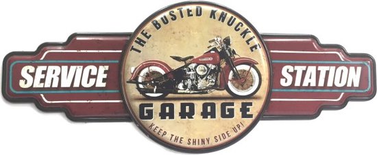 Wandbord Special USA American Style - Service Station The Busted Knuckle Garage Motor