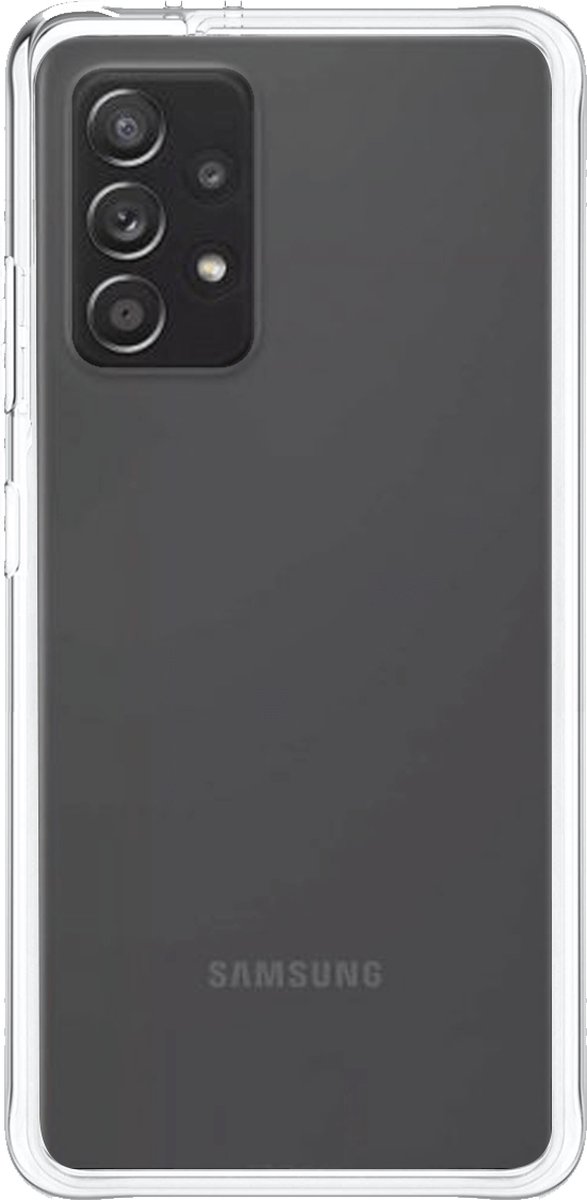 Telefoonglaasje Hoesje Geschikt voor Samsung Galaxy A52s - PVC met TPU randen - Transparant - Beschermhoes - Case - Cover