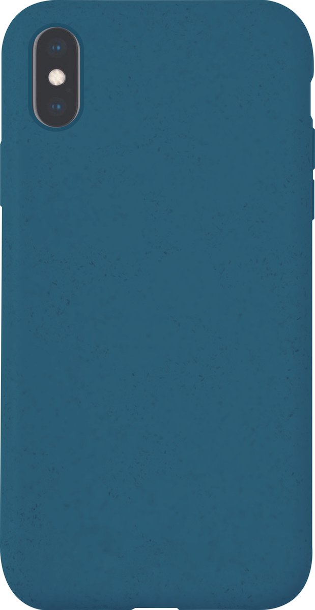 Telefoonglaasje Hoesje Geschikt voor iPhone XS Max - Biologisch afbreekbaar kunststof - Blauw - Biologisch afbreekbaar - Beschermhoes - Case - Cover