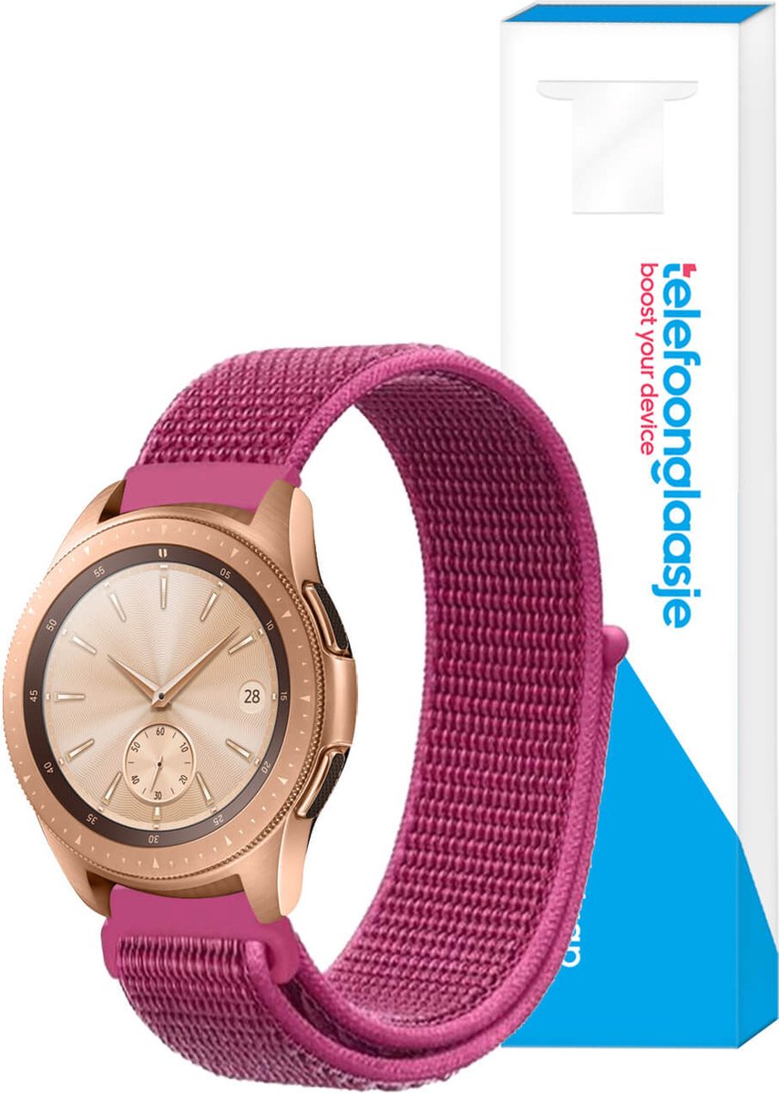 Nylon smartwatch bandje ? Fuchsia 20mm - Universeel
