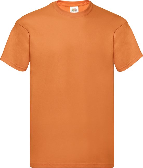 Oranje 2 Pack t-shirt Fruit of the Loom Original maat S