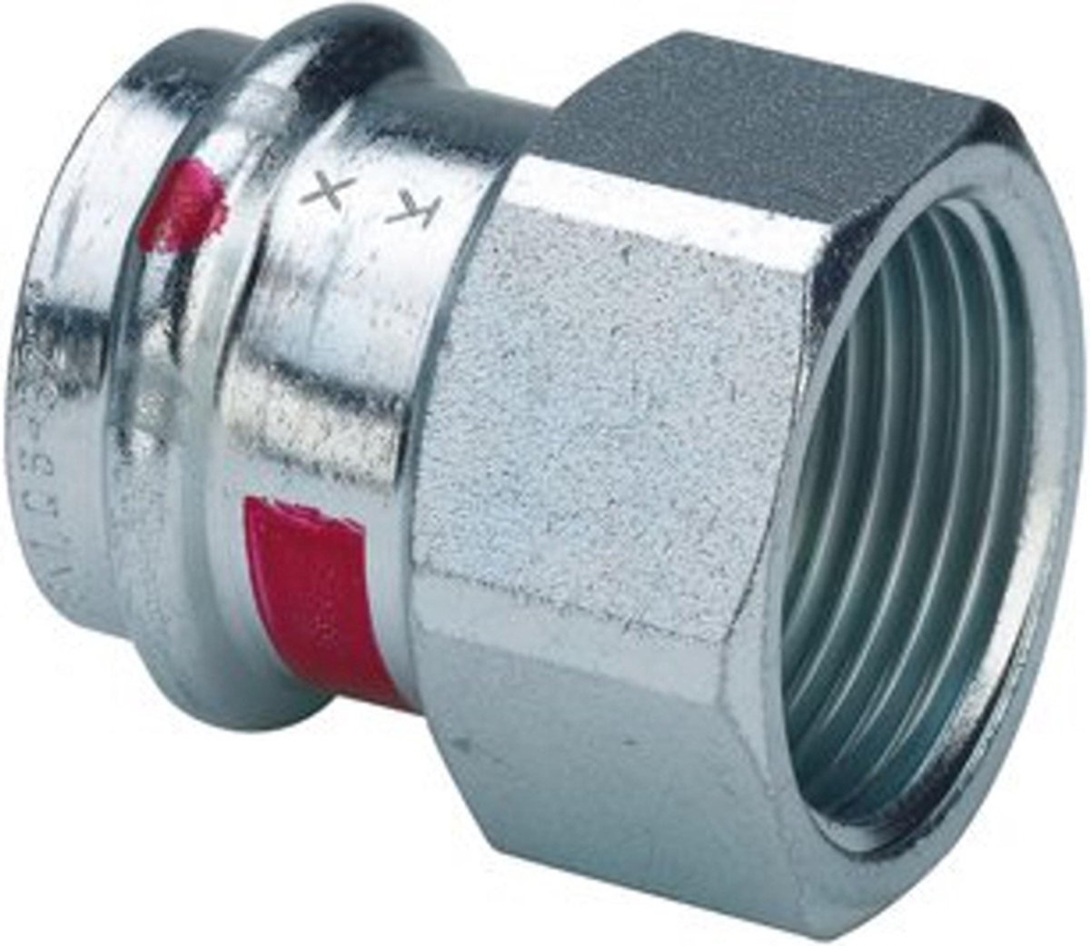 Viega Prestabo schroefbus - 1x22 mm staal