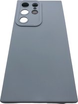 Siliconen Back Cover met Camera Bescherming hoesje - Prima Kwaliteit - Geschikt voor Samsung Galaxy S23 Ultra - Lichtblauw