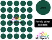 Ronde etiketten stickers "MULTIPLAZA" - 20mm ● DONKERGROEN ● 18 x 30 = 540 stuks - labels - markeren - opvallen - ordenen - universeel - knutselen - hobby - archiveren
