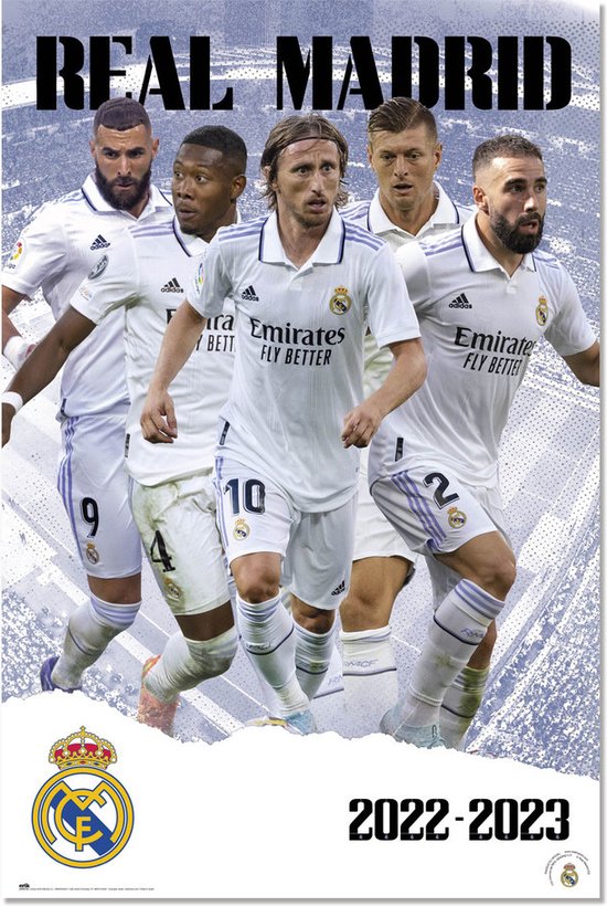 Real Madrid poster - Voetbal - Luka Modrić - Karim Benzema - Toni Kroos - 61 x 91.5 cm