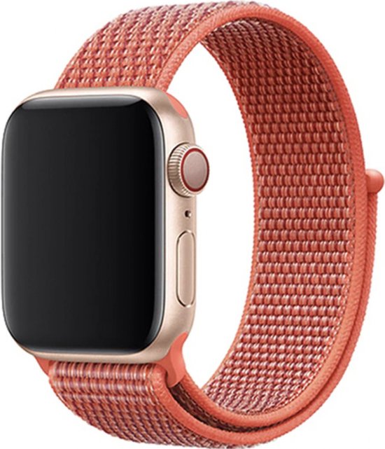 YPCd® Bandje geschikt voor Apple Watch - Stof - Oranje - 38 / 40mm / 41mm