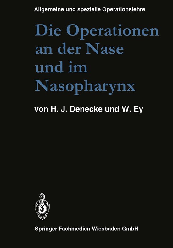Die Operationen an Der Nase Und Im Nasopharynx - cover