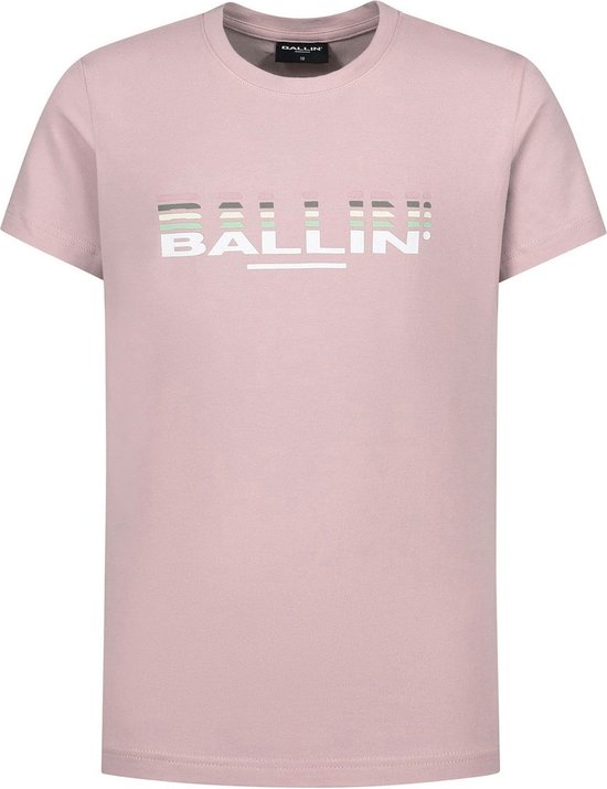 Ballin Amsterdam - Jongens Slim Fit T-shirt - Roze - Maat 116