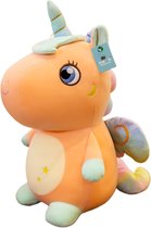 Unicorn Knuffel Oranje - 60 cm - Grote knuffel - Eenhoorn knuffel oranje - Kawaii Knuffel - Squish - Schattige knuffels - Cadeau Kinderen & Volwassenen