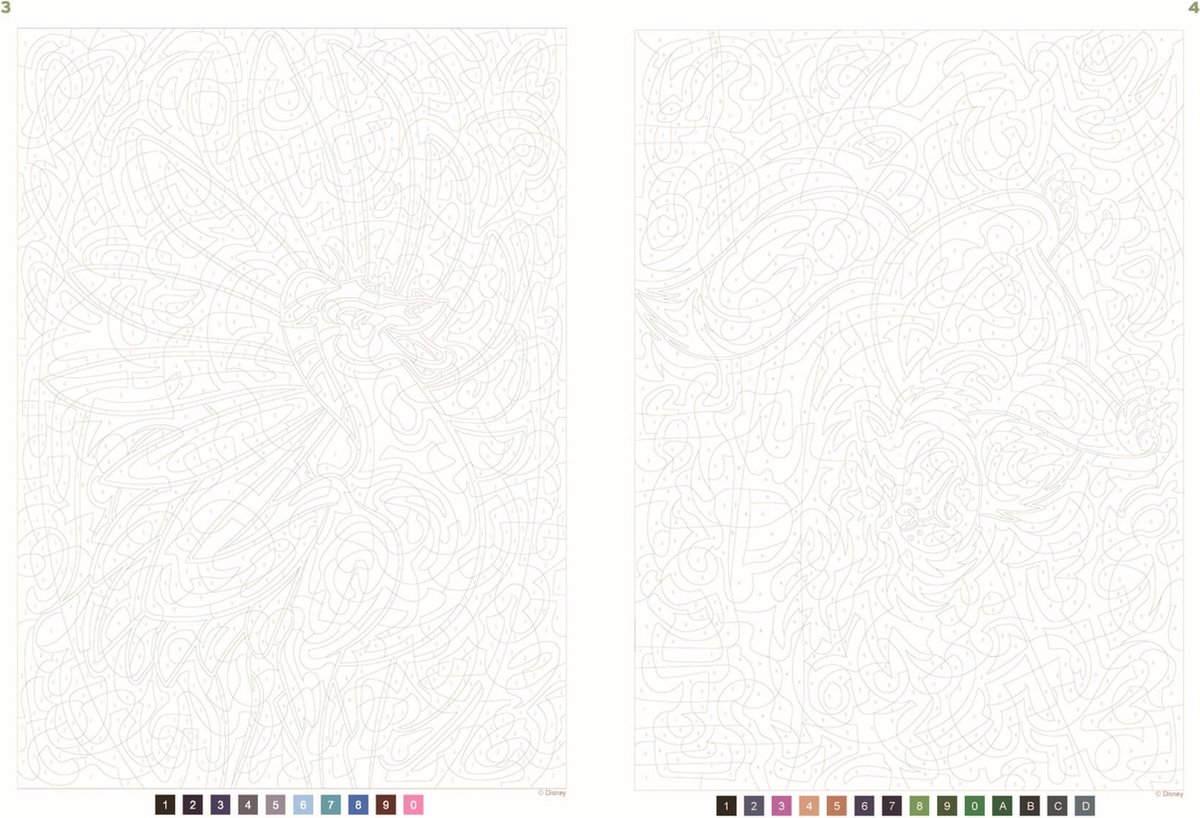 Disney Coloriages Mystères - Best of Bestiaire - Kleuren op Nummer - Hachette - Kleurboek voor volwassenen — afbeelding 4