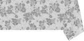 Raved Tafelzeil Bloemen  140 cm x  140 cm - Grijs - PVC - Afwasbaar