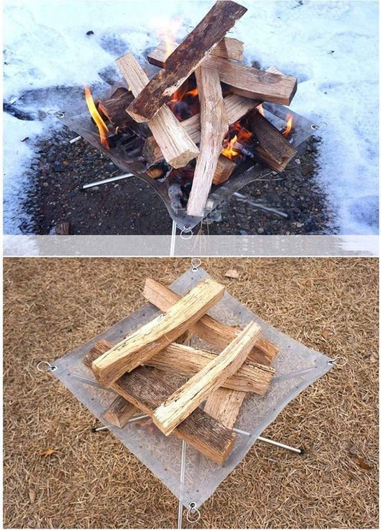 Outdoor Fire Pit 41cm Camping Fire Pit Opvouwbare Steel Mesh Fire Pit Fire Pit voor Camping Outdoor Patio Achtertuin en Tuin van OutDoor — afbeelding 2