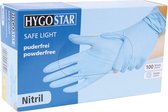 Hygostar Wegwerp handschoenen - Nitril - Poedervrij - Blauw - XXL - 90 stuks