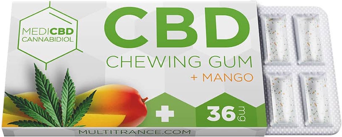 5 x MediCBD Mango CBD Kauwgom (36mg CBD)