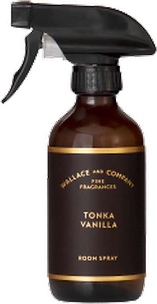 Wallace & Co Tonka Vanille Interieurspray 250 ml - Geurverspreider - Aroma Spray – Huisparfum