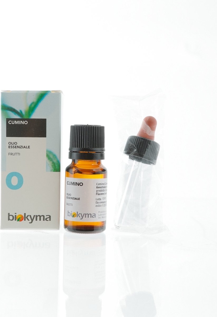 Goedkoopste Biokyma - Komijn Essentiële Olie 10 ml - Ideaal bij hoofdpijn, migraine, hypothyreoïdie, slechte bloedsomloop - Cuminum cyminum L. etherische olie