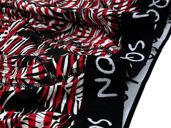 Caleçon - SQOTTON® - Jungle - Rouge/ Wit - Taille L