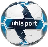 Uhlsport Attack Addglue Voetbal Wit-Navy-Fluor Geel Maat 5