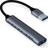 78Goods USB 3.0 Hub Deluxe - Aluminium - 4 Extra USB A Poorten - 1 Extra USB 3.0 Poort - 5 Gbps - USB Splitter - USB A - Grijs