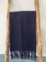 Sjaal - donkerblauw - 70 x 180cm - 10% Wol - Shawl - Modeaccessoire -