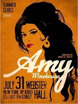 Signs-USA - Concert Sign - metaal - Amy Winehouse - 20x30 cm