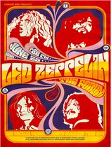 Signs-USA - Concert Sign - métal - Led Zeppelin - Los Angeles Forum 1972 - 20x30 cm