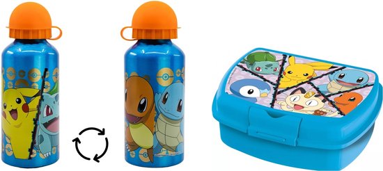 Pokemon - Broodtrommel - Lunchbox - Drinkbeker aluminium
