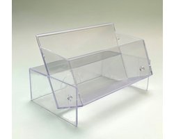 Visitekaartjeshouder - Transparant polystyreen pop-up functie - voor 80 kaartjes