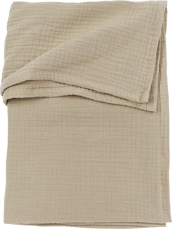 Meyco Baby Uni ledikant laken - pre-washed hydrofiel - sand - 100x150cm