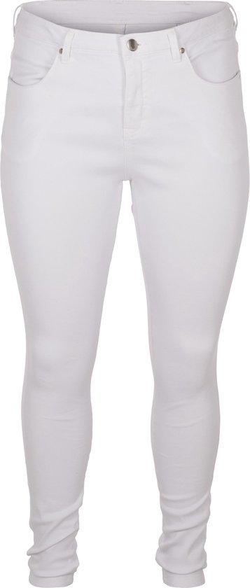 ZIZZI JEANS, LONG, AMY Dames Jeans - White - Maat 56/78 cm