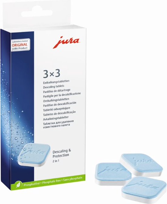 Jura Reinigingstabletten 24225 / 62715 3 in 1 + Jura Ontkalkingstabletten 61848 (2-Pack)