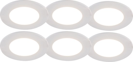 QAZQA blanca - Moderne Dimbare LED Inbouwspot met Dimmer - 1 lichts - Ø 90 mm - Wit - Buitenverlichting
