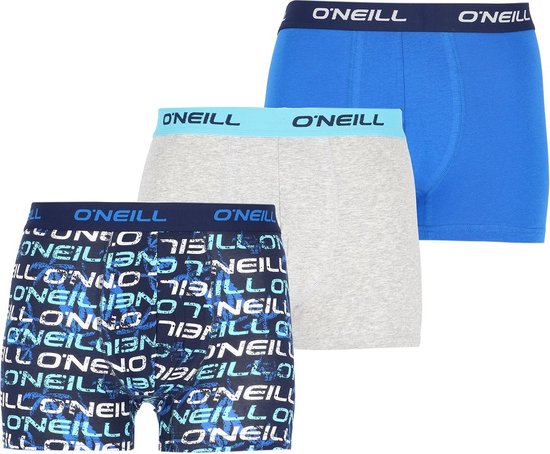 O'Neill - Boxershorts - Maat XXL - 3 Pack - Met 1x Blue Logo en 2x Neutraal - 2023 Model - 95% Katoen - Herenboxershorts