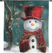 Diamond Painting Volwassen – Diamond painting Kinderen – Volledig pakket – Sneeuwpop met rode hoed – 35x25cm - Diamond painting en accessoires – Hobby en creatief – Knutsel pakket