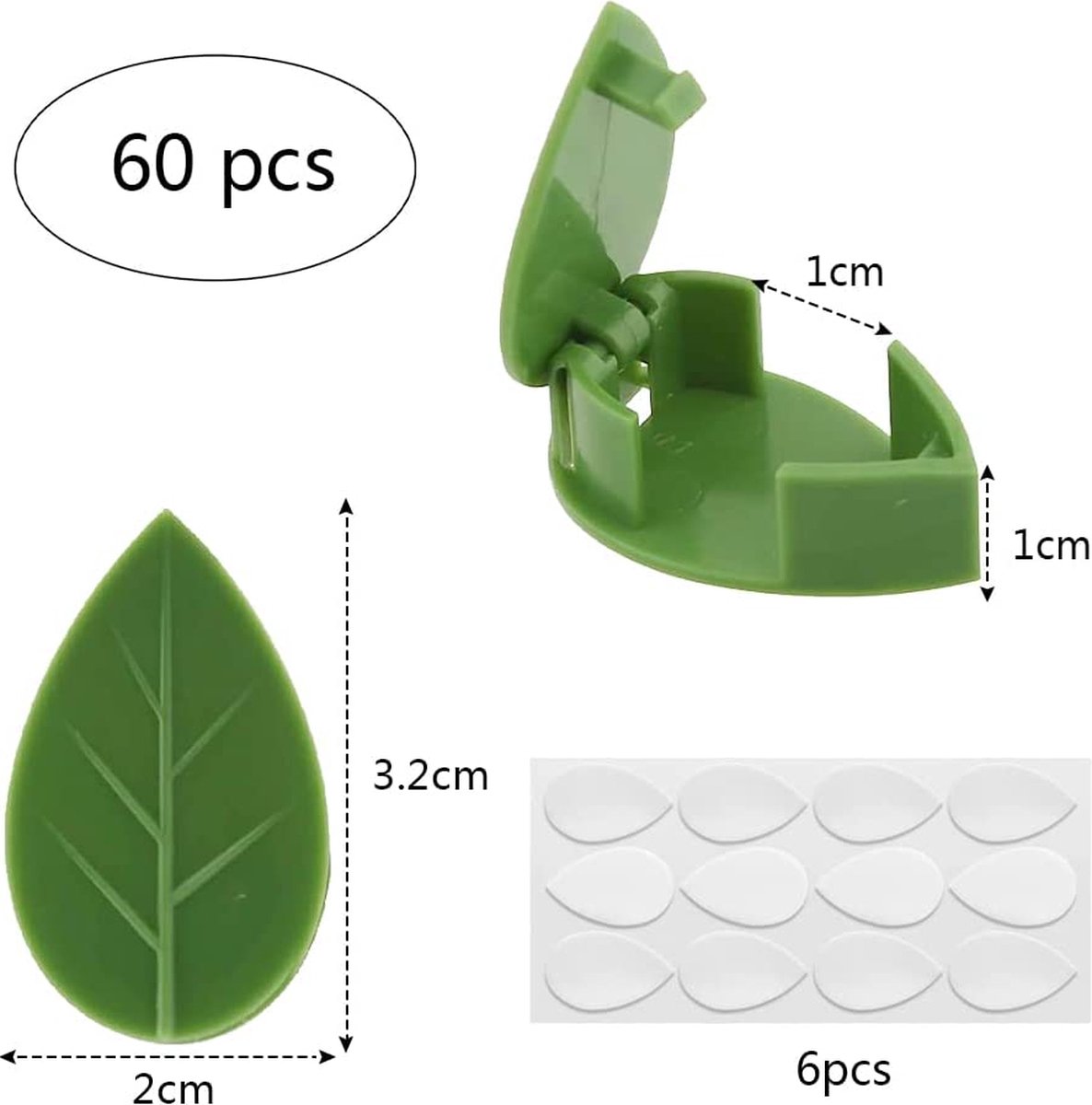 GMMG Plantenclips Klimplanten Planten Muur Clip Zelfklevende Bevestigingsclip Plantenklemmen Klein klimplanten Clips Muurbevestigingsclips voor Tuinondersteuning Planten(50 Stuks