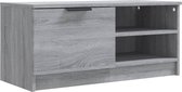 vidaXL - Tv-meubel - 80x35x36,5 - cm - bewerkt - hout - grijs - sonoma - eikenkleurig