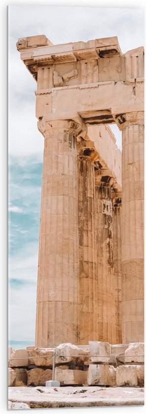 Acrylglas - Deel van Parthenon in Athene, Griekenland - 30x90 cm Foto op Acrylglas (Met Ophangsysteem)
