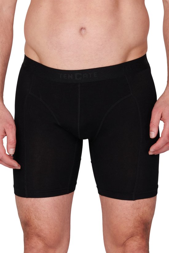 ten Cate Basics men shorts longs en viscose de bambou (pack de 4) - boxers pour hommes jambes longues - noir - Taille: M
