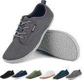 Geweo Barefoot Schoenen - Sneakers - Sportschoenen - Wandelschoenen - Buitenschoenen - Heren - Dames - Grijs– Maat 40