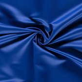 Satijn Duchesse Stof Effen - Kobalt Blauw 005 - 1 Meter